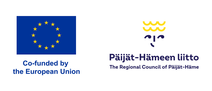 On the left is the EU co‑funded logo, and to its right the logo of the Regional Council of Päijät‑Häme.